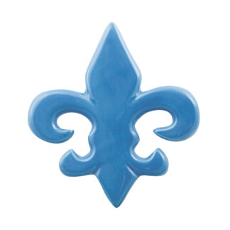 Fleur De Lis Mosaic Accent - 5"x5", Blue