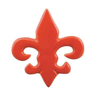 Fleur De Lis Mosaic Accent - 5"x5", Red