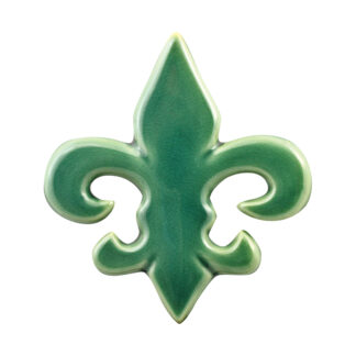 Fleur De Lis Mosaic Accent - 5"x5", Teal