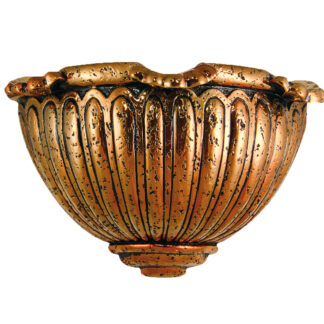 Water Features - Scalloped Sconce - 15"x9"x7", Bronze