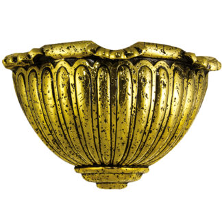 Water Features - Scalloped Sconce - 15"x9"x7", Gold