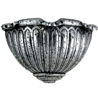 Water Features - Scalloped Sconce - 15"x9"x7", Silver
