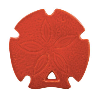 Sand Dollar Mosaic Accent - 5"x5", Red
