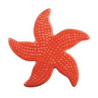Starfish Spotted Mosaic Accent - 5"x5", Red