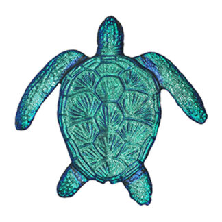Loggerhead Turtle Fusion Mosaic Accent - 6", Caribbean